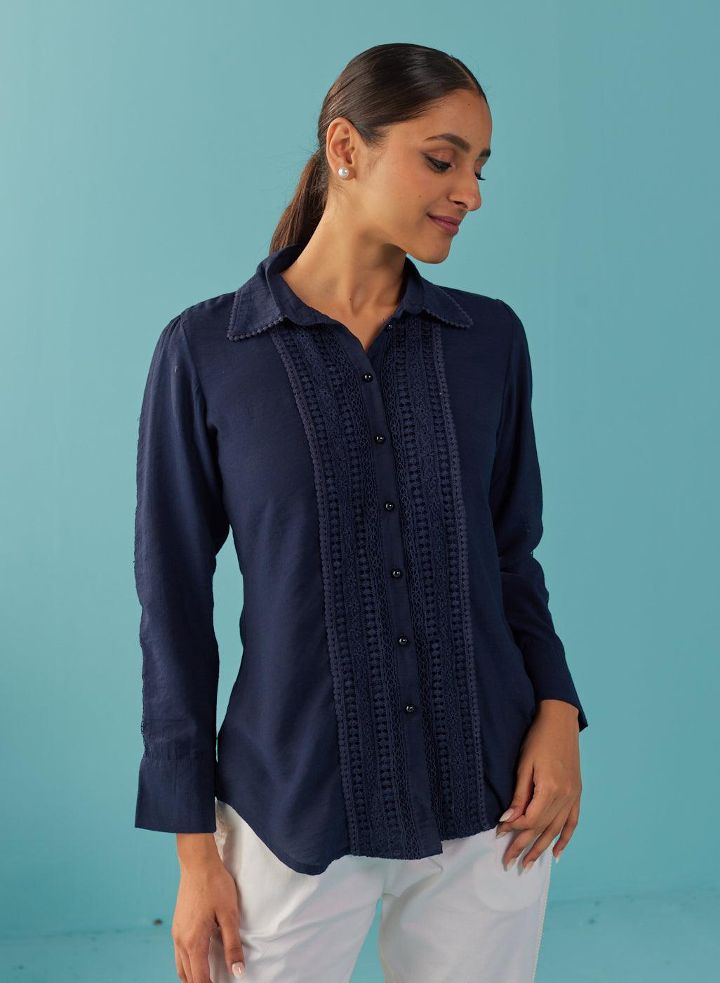 Navy blue button down sweater online women's