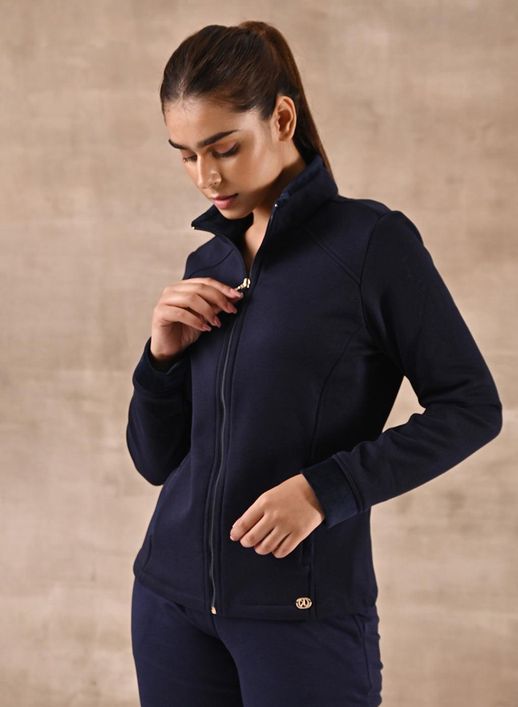 High neck zip sales up jacket