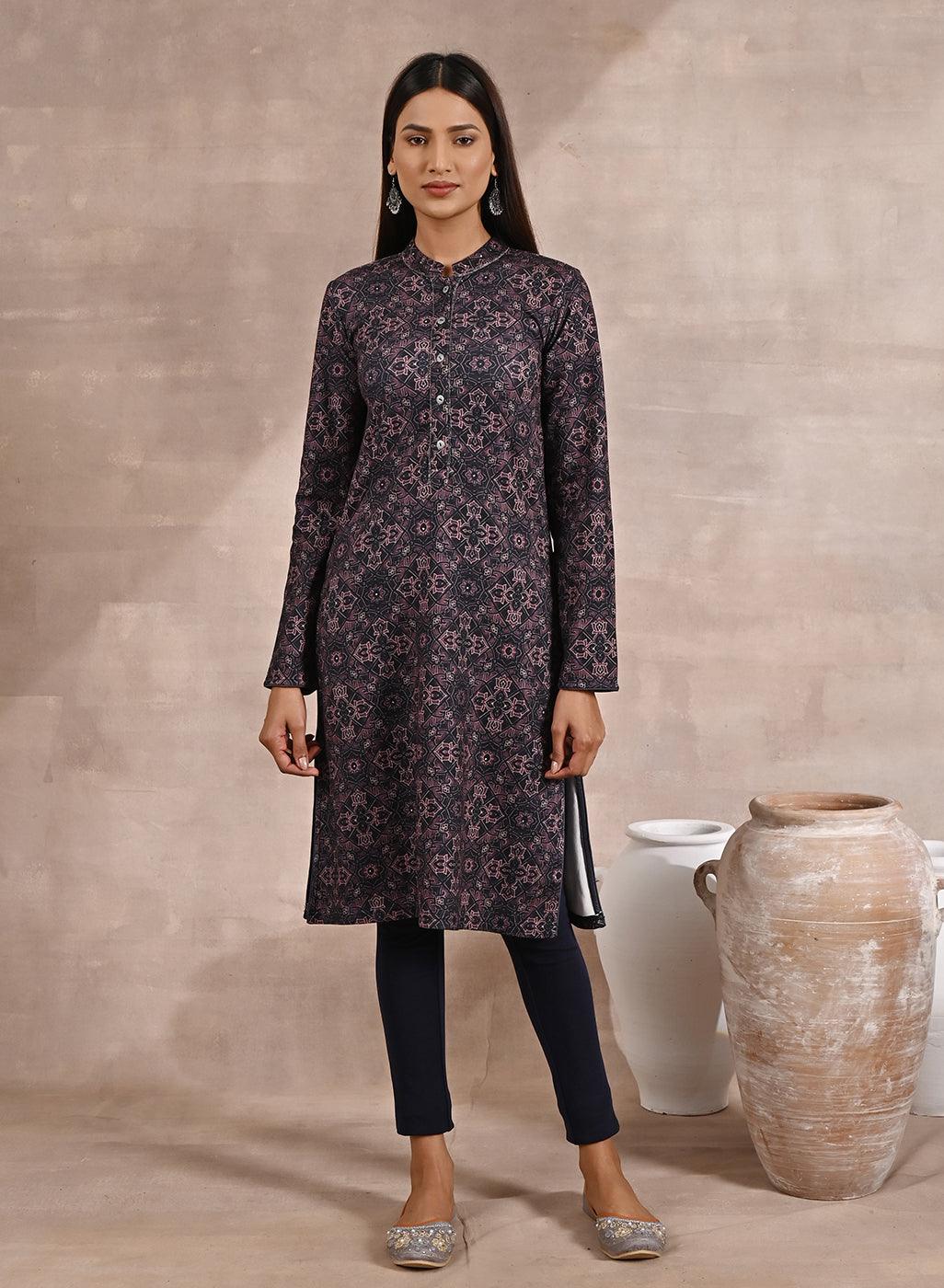 Geometric print clearance kurti