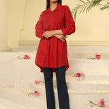 Deep Red Collared Tunic