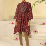 Red Printed Kurta