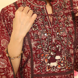 Red Printed Kurta