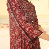 Red Printed Kurta