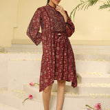 Red Printed Kurta