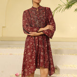 Red Printed Kurta