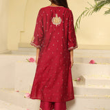 Fuchsia Embroidered Kurta Set