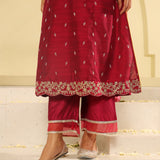 Fuchsia Embroidered Kurta Set