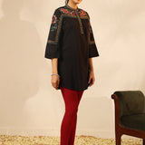 Black Embroidered Tunic