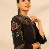 Black Embroidered Tunic