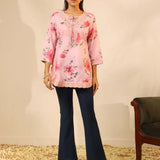 Pink Floral Printed Tunic