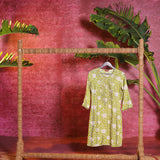 Bloom Leaf Green Printed Cotton Tunic