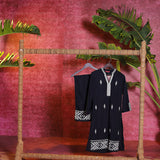 Nayaab Black Embroidered Cotton Kurta Set for Women