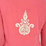 Pink Tunic with Dori Neck and Round Hem