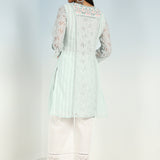 Spa Blue Rachael Kurti with Keyhole Neck