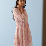 Pink Lace Collared Tunic for Women