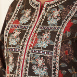 Brown Floral Printed Kurta Set