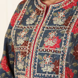 Midnight Blue Floral Printed Kurta Set