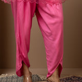 Pink Co-ord Set with Sequin Work Kurta and Dhoti