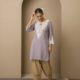 Beige Salwar with Bottom Hem with Lace work