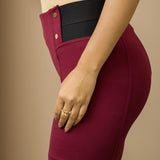 Maroon Long Plain Jegging