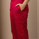 Mia Fuchsia Relaxed Fit Pants for Women