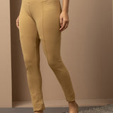 Anaya Dark Beige Skinny Fit Trousers for Women