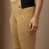 Anaya Dark Beige Skinny Fit Trousers for Women