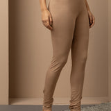 Sofia Beige Skinny Fit Leggings for Women