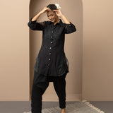 Black Salwar with Bottom Hem with Lace work