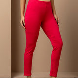 Farah Fuchsia Viscose Lycra Leggings for Women