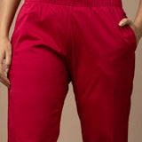 Mia Fuchsia Relaxed Fit Pants for Women