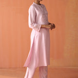 Arziya Pink Embroidered Rayon Kurta Set for Women