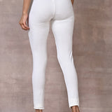 Sofia Off White Skinny Fit Leggings for Women