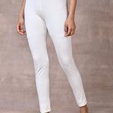 Sofia Off White Skinny Fit Leggings for Women