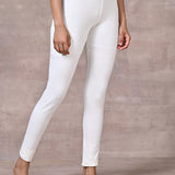 Sofia Off White Skinny Fit Leggings for Women