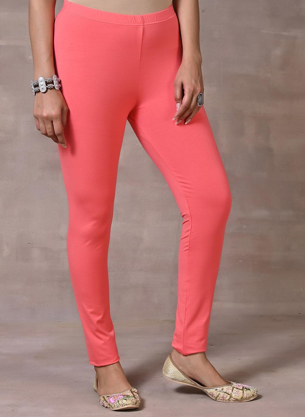 Brink Pink Plain Tight - Lakshita