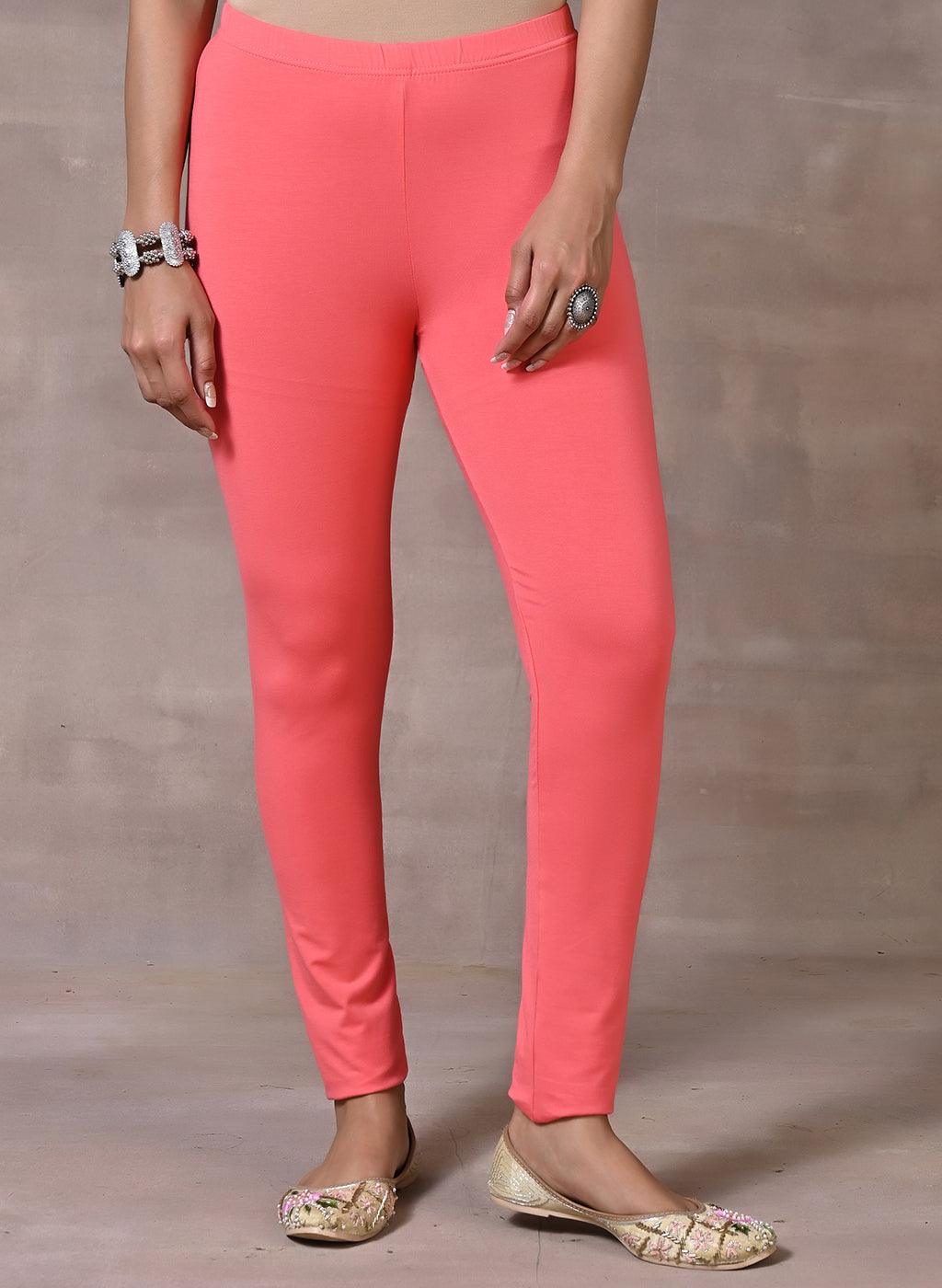 Brink Pink Plain Tight - Lakshita