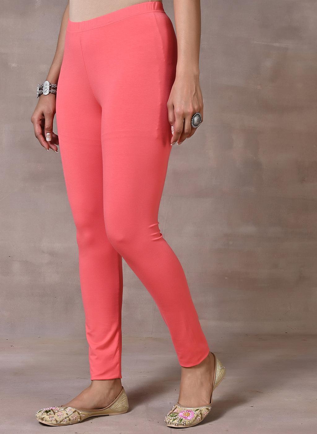 Brink Pink Plain Tight - Lakshita