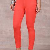 Bright Orange Plain Tight - Lakshita