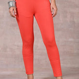 Bright Orange Plain Tight - Lakshita