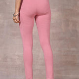 Rose Pink Plain Tight - Lakshita