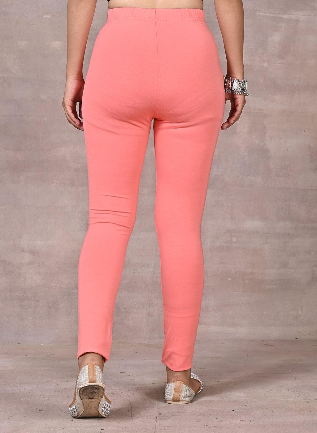 Fiery Pink Plain Tight - Lakshita