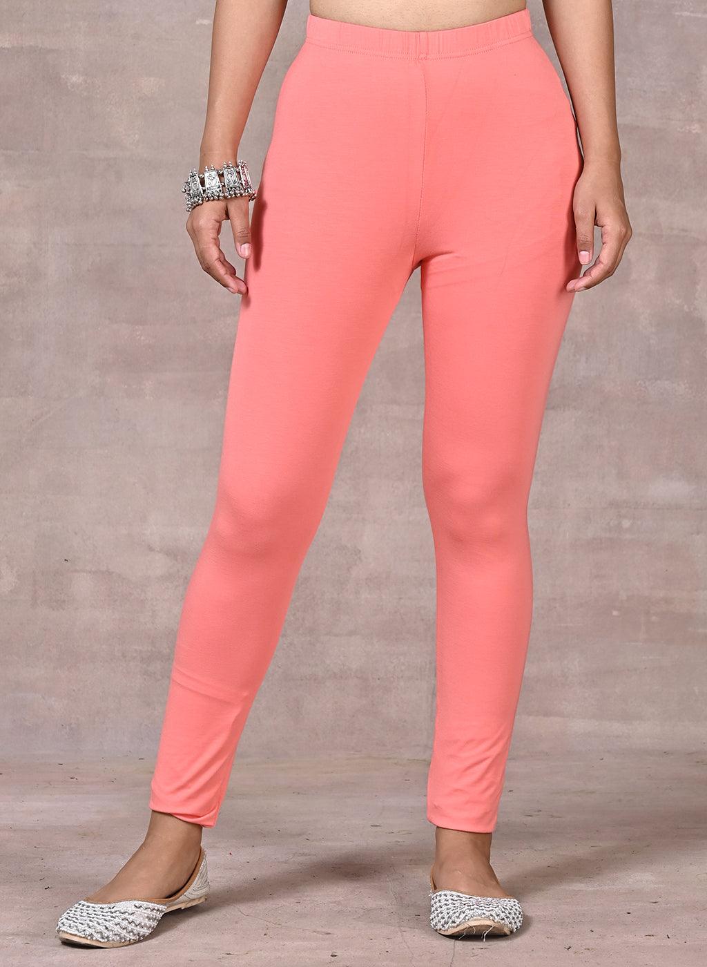 Fiery Pink Plain Tight - Lakshita