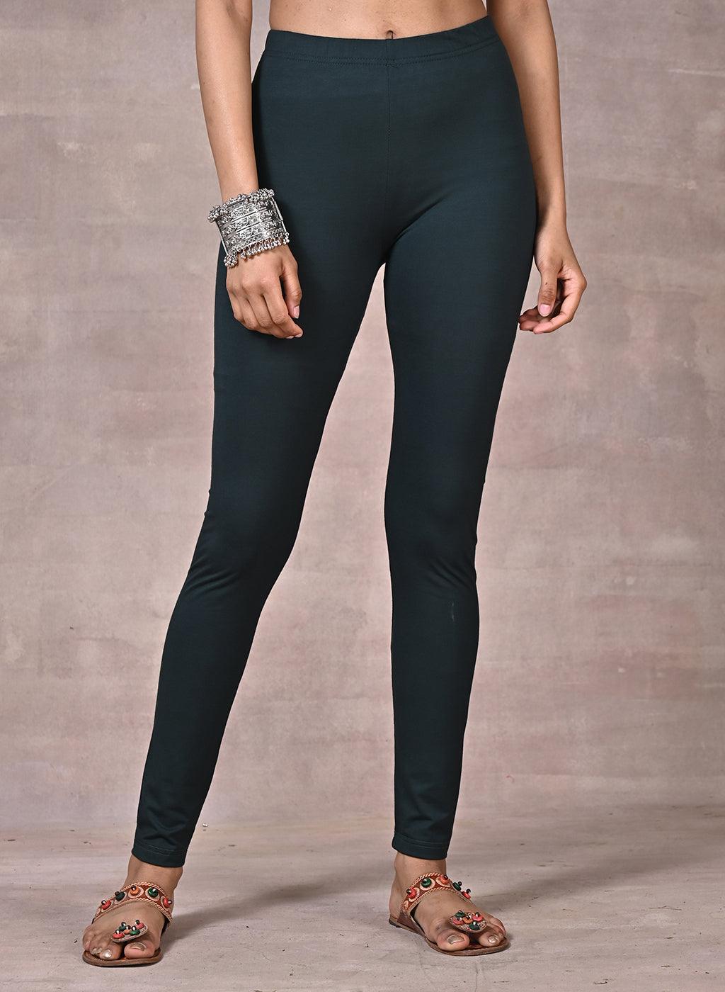 Dark Green Plain Tight - Lakshita