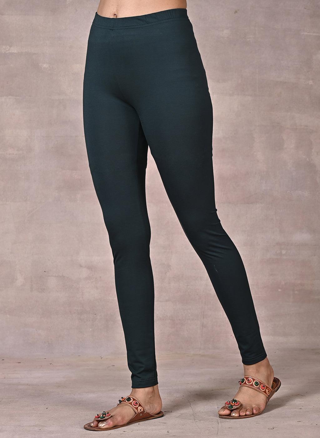 Dark Green Plain Tight - Lakshita