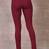 Sofia Dark Maroon Skinny Fit Leggings for Women