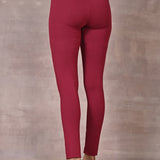 Sofia Maroon Skinny Fit Leggings for Women