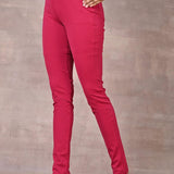 Pink Solid Elastic Jegging with Pocket and Rivets Detailing - Lakshita