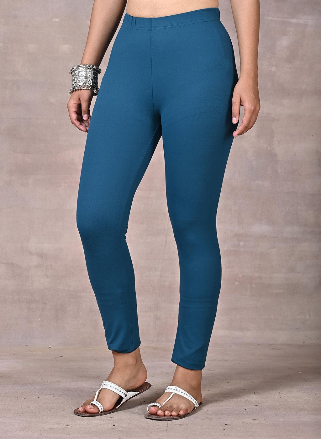 Turquoise Pink Plain Tight - Lakshita