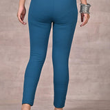 Turquoise Pink Plain Tight - Lakshita